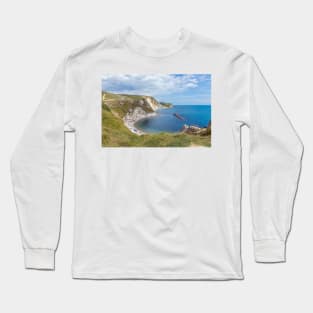 Dorset Man O'War beach view Long Sleeve T-Shirt